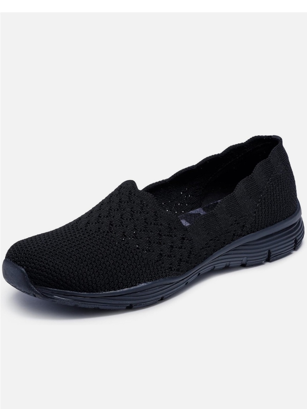 Skechers womens Seager - Stat Scalloped Collar, Engineered Skech-knit Slip-on 8